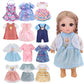 12-14 Inch Doll Clothes Set with Snap Buttons - 12 Cotton Outfits for Pretend Play | Toddler Educational Dress Up Kit Ages 3-8, 