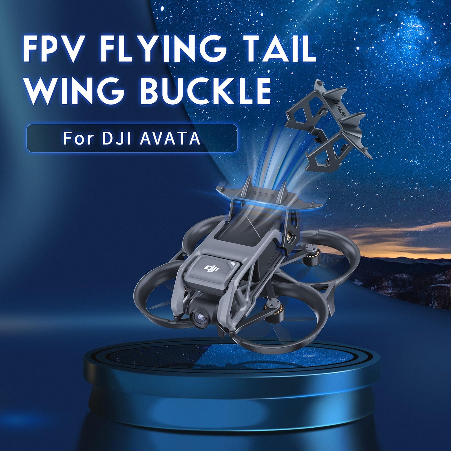 Gaekol Avata Landing Gear And Battery Anti-Release Buckle For Dji Avata, Foldable Extended Kit And Low-Air Resistance Rear Wing