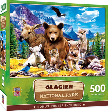 MasterPieces 500 Pieces Jigsaw Puzzle For mature-themeds  Family  Or Kids - Glacier National Park - 15x21