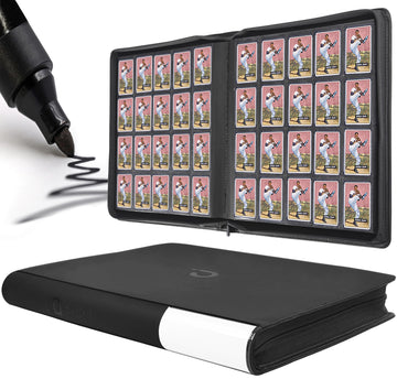 enhanced 2000 Pocket Card Binder - 20 Pocket Trading Card Binder with Sleeves Fits 2000 Cards  Ringless Card Album for TCG - Model A Classic Black