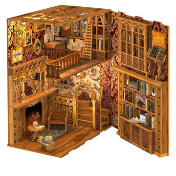 Fsolis Diy Book Nook Kit, Diy Dollhouse Miniature Kit Diy Home Decor Bookshelf Decorative Books Eternal Bookstore Bookshelf Insert Miniature House Kit Book Nook Kits For Adults (Ys05)