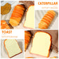 Foilswirl 5 Pcs Bread Stress Toy Soft Toast Bread Shape Toy Slow Rising Toy Anxiety Relief Food Toy for Kids mature-themed Tricky Funny Birthday Gifts Simulation Fake Food Stress Toy Balls(Style 1)