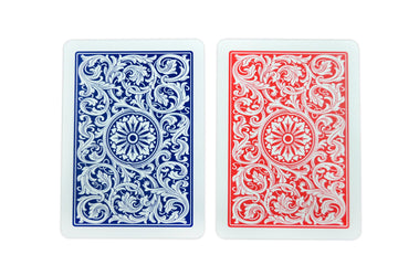 Copag 1546 Design 100% Plastic Playing Cards, Poker Size (Standard) Red/Blue (Jumbo Index, 6 Sets)