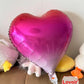 Lovoir 10 Pcs Gradient Heart Shape Foil Mylar Balloons 18 Inch Love Balloons For Valentine'S Day Birthday Party Decorations Wedd