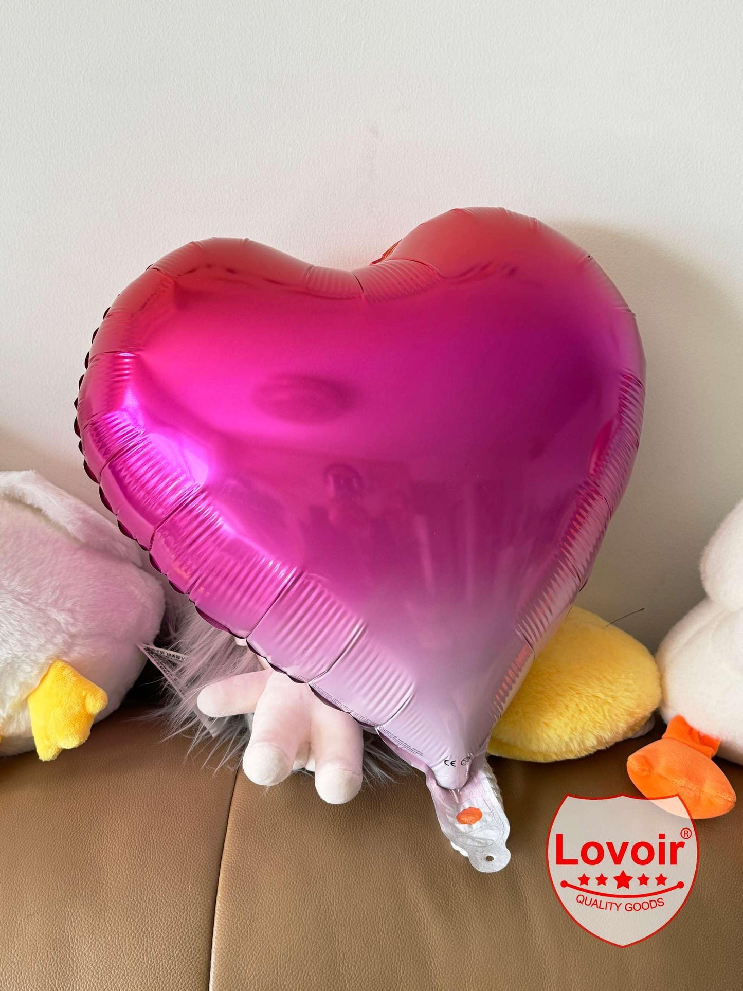 Lovoir 10 Pcs Gradient Heart Shape Foil Mylar Balloons 18 Inch Love Balloons For Valentine'S Day Birthday Party Decorations Wedd