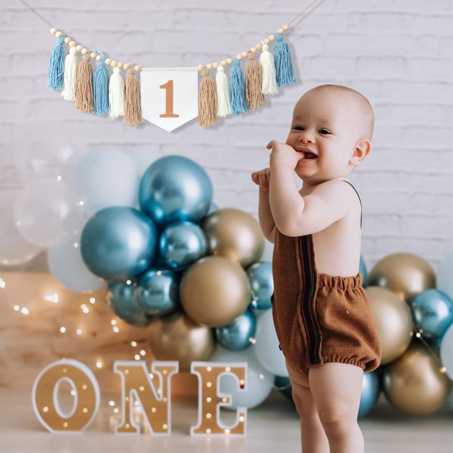 1St Birthday High Chair Banner - Pink Tassel Theme Banner For Girl - First Birthday Party Banner - 1St Birthday Photo Backdrop -