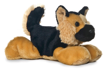 Aurora® Mini Flopsie™ Shep™ Stuffed Animal, Black, 8 Inches, Polyester, Model 30540 - Perfect for Kids, Toddlers, and Families