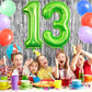Green 13 Balloon Numbers, Large 13 Or 31 Foil Balloons, Big Number Balloons 40 Inch For 13Th / 31St Birthday Party And Anniversa