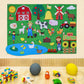 HomeMall 40Pcs Farm Animals Felt Story Board Set, 3.5 Ft Toddlers Preschool Farmhouse Themed Early Learning Storytelling Flannel