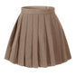 Beautifulfashionlife Girls Pleated Short School Uniform Skirt Fancy Up Costumes Skirts (S,Dark Brown)