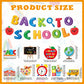 DTOFOOT Back to School Decorations, Welcome Back to School Banner and NO-DIY Hanging Swirls Foil Ceiling Streamers First Day of