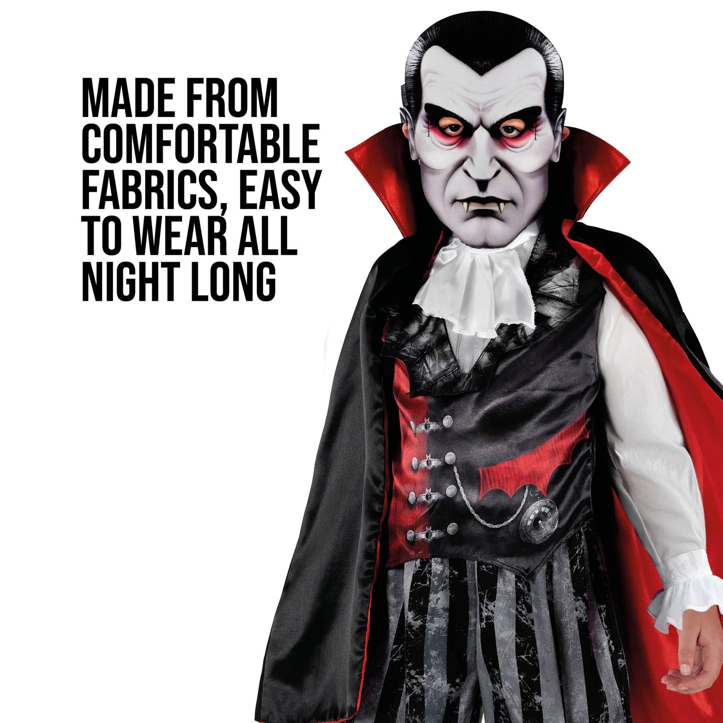 Morph Evil Vampire Costume Boys With Mask, Vampire Costume Kids - Scary Boys Halloween Costumes For Kids Dracula S