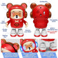 2 Pcs Dancing Bear Toys, Baby Dancing Moving Crawling Musical Toys Age 3-12 Months, with Light, Musical and Dancing, Birthday Gi