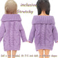 Bjdbus Winter Turtleneck Sweater Clothes For 11.5 Inch Girl Doll Accessories (Purple)