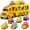 Beby Buty Boy Toddler Trucks Toys for Boys Kids, 16.9-in Longer Transport Construction Truck with 6 Cars, Car Truck Toys with Li