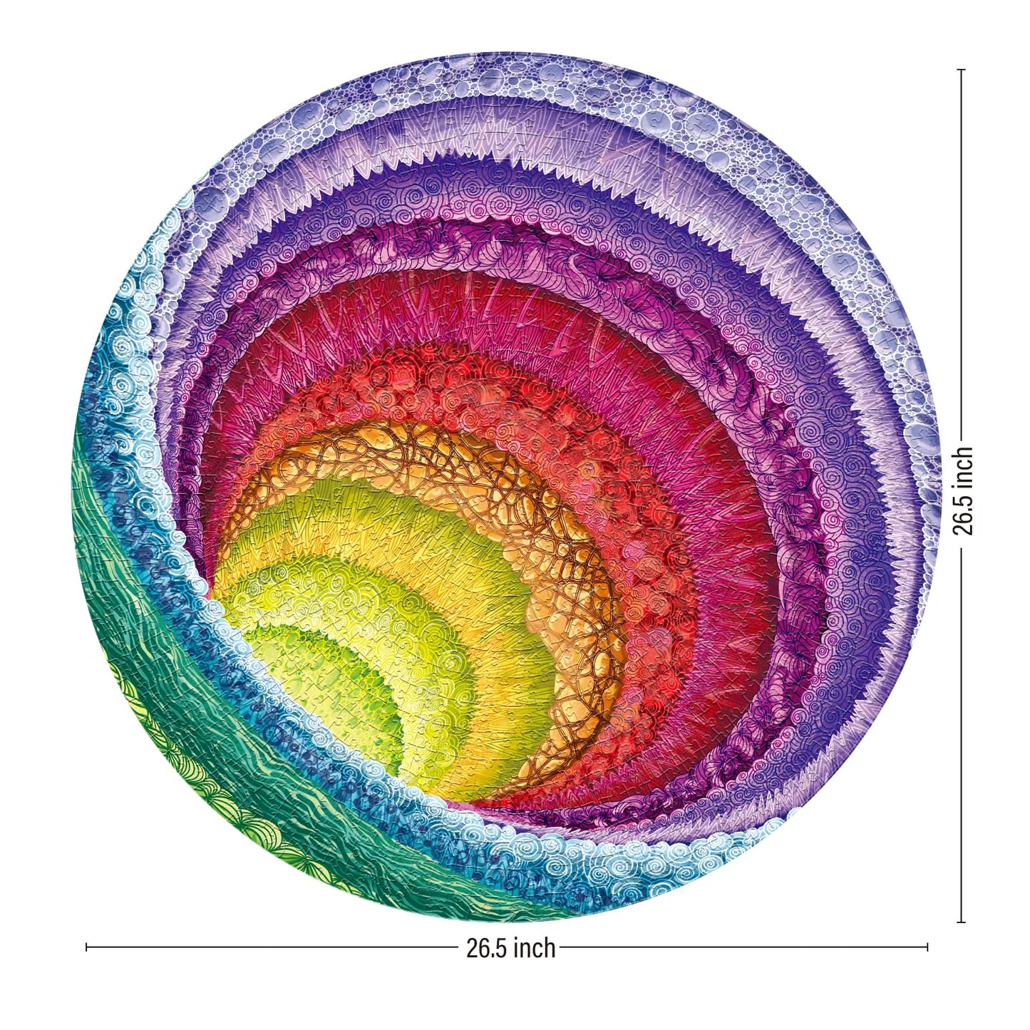Antelope 2 in 1 1000 Piece Puzzle Bundle - Hue Wormhole & Gem Mandala - Cardboard Jigsaw Puzzles