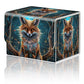 DEGDFSGR for TCG MTG Card Game Storage Box Organizer Trading Card Case Commander Deck Box Magnetic Closure Creative Pattern Up to 200 Cards  Blue Glow Fox