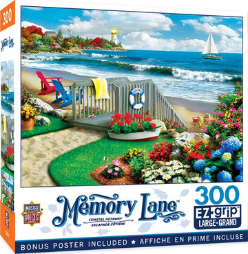 Masterpieces 300 Piece EZ Grip Jigsaw Puzzle - Coastal Getaway - 18x24