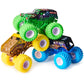 Monster Jam Charged Crushers 3-Pack - 1:64 Scale, Plastic, Grave Digger, Son-Uva Digger, Earth Shaker, Model 6053858