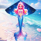 HENGDA KITE Beautiful Mermaid Kite for Kids Beginners and Adults,Cute Design,High Definition Printing,Easy to Fly and Assemble,S