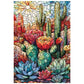 Great Jigsaw Puzzles for mature-themeds 300 Pieces Stained Glass Cactus Puzzles for mature-themeds Toys Gift Family Decoration Kids Puzzle