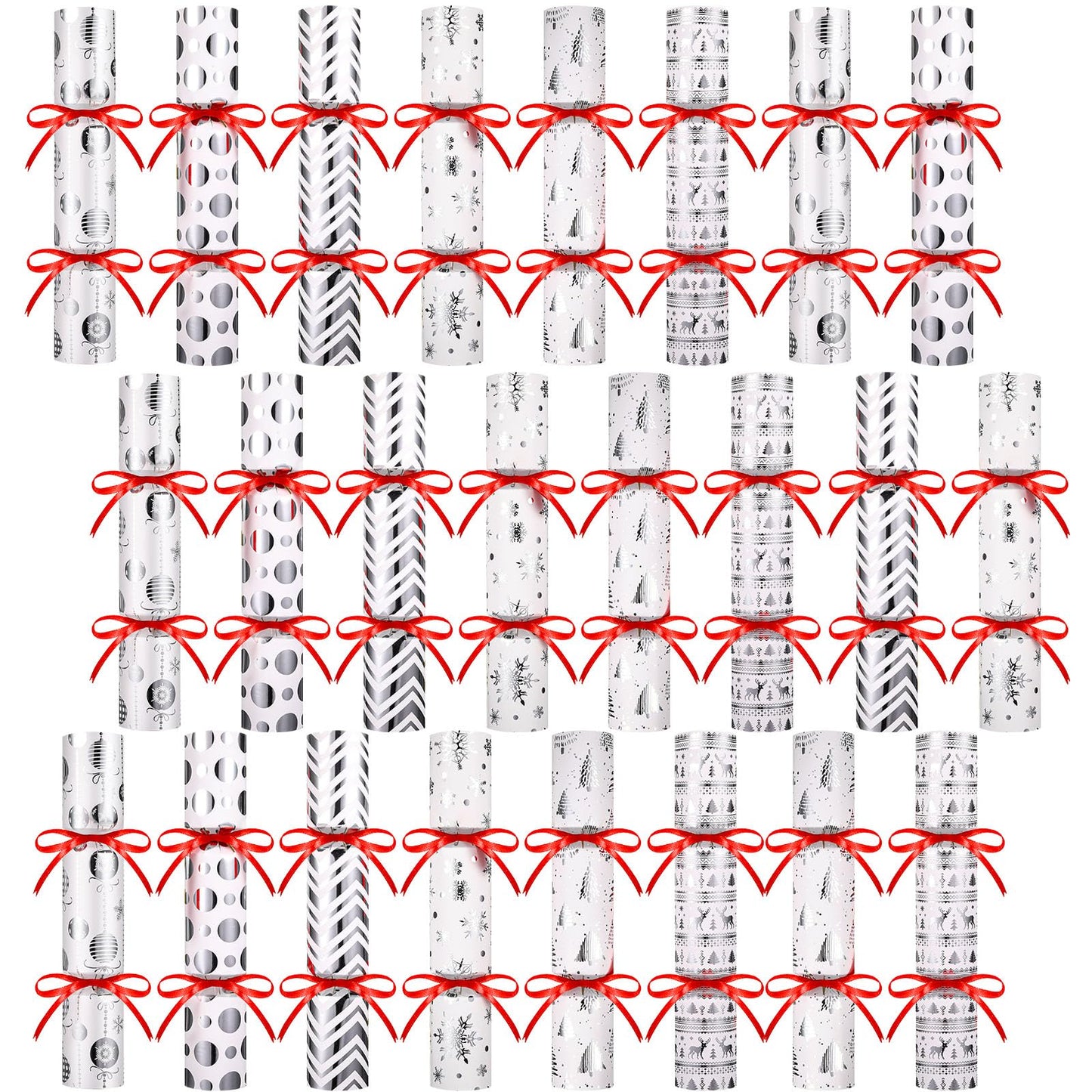 TaoBary 24 Packs Christmas Crackers DIY Christmas No Snap Party Table Favors Christmas Holiday Table Favors Xmas Crackers DIY Ch