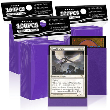 Card Sleeves Fit For Mtg, 300 Pcs Perfect Fit Standard Card Sleeves For Trading Card Sports Cards Baseball Cards Tcg Magic 66X91