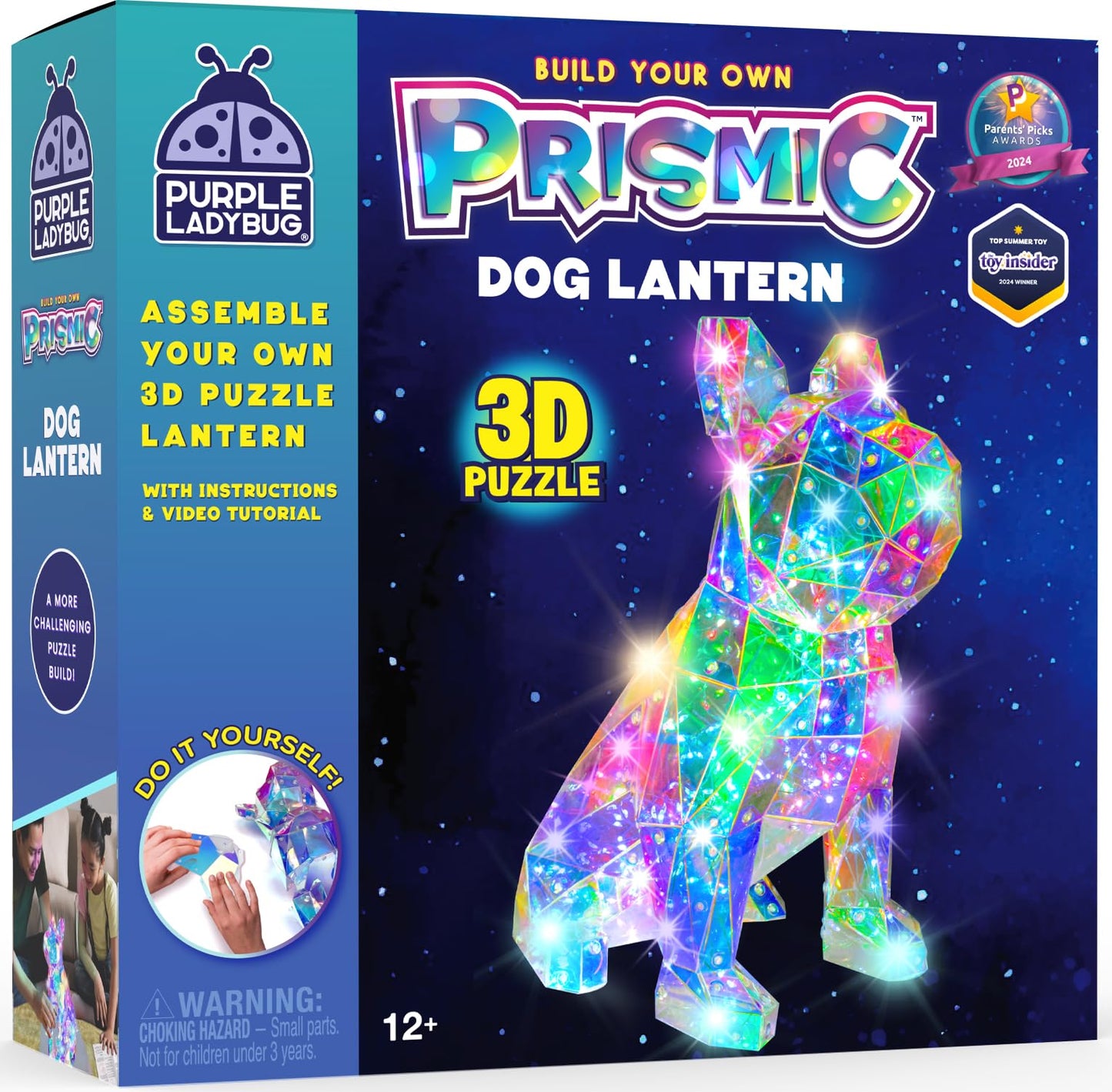 PURPLE LADYBUG PRISMIC 3D Puzzle Dog Lantern - Gifts for 10-16 Year Old Girls and Boys  Arts and Crafts  Teen Girl Gifts Trendy Stuff  Preteen Girl Gifts  Dog Lover Gifts Room Decor