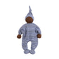 Under The Nile Organic Cotton Black Baby Buddy - Blue And White Stripe