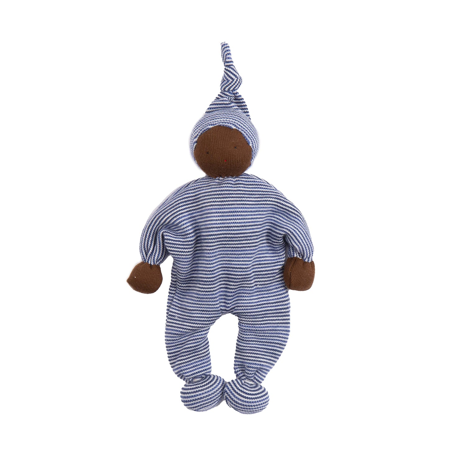 Under The Nile Organic Cotton Black Baby Buddy - Blue And White Stripe