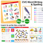 Elitepanda Cvc Word Games & Preschool Learning Kit For 3,4,5,6 Year Olds | 60 Reusable Dry Erase Flash Cards, Kindergarten Workb