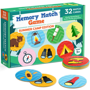 Momo & Nashi Matching Game - Memory Games for Kids Ages 4-8 - Summer Camp 3mm Chipboard Preschool Board Game