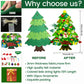 LNV Felt Christmas Tree with 32pcs Ornaments Xmas Decorations,Kids Christmas Tree with LED Light Wall Hanging Felt Christmas Tre