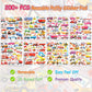 Jactales Construction Truck Puffy Stickers for Toddlers Kids - 8 Sheets of 3D Vehicle Stickers Featuring Cars, Excavators, Tract
