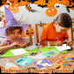 Fullhawl 12 Sets Puzzles Color Your Own Puzzles DIY Jigsaw Crafts with 12 Stackable Crayons and 12 Bags for Learning Education Toys Gifts Prizes Birthday Party Supplies (12  Halloween)