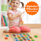 Coogam Magnetic Alphabet Numbers Fishing Game, Wooden Abc Letter Numbers Color Matching Puzzle Fine Motor Montessori Educational Toy For Preschool 3 4 5 Year Old Toddlers