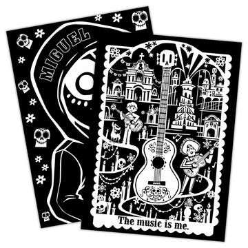Bendon 45029 Coco Black Paper Coloring & Activity Book with Crayons, Multicolor