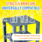 Strictly Briks Compatible With Lego Classic Stackable Baseplates, Building Bricks For Towers, Shelves, And More, Charcoal Gray,