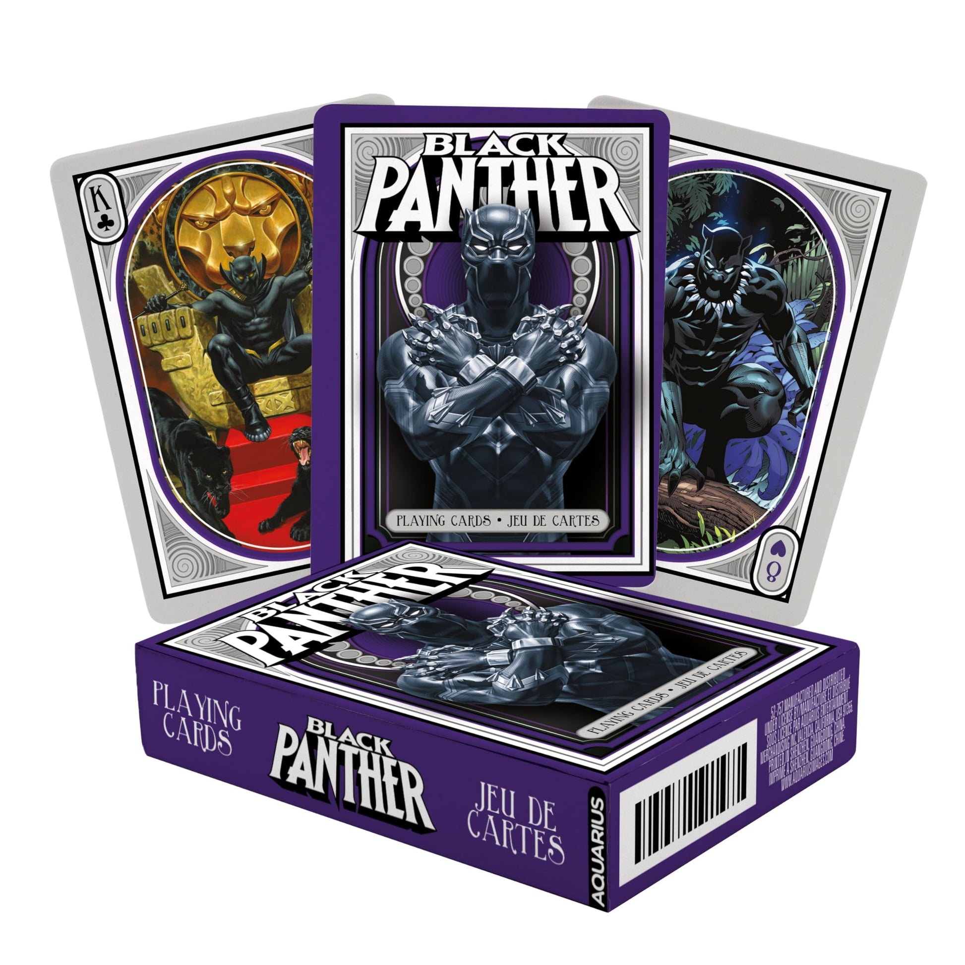 Aquarius Marvel Comics Black Panther Playing Cards - Black Panther Themed Deck Of Cards For Your Favorite Card Games - Officially Licensed Marvel Comics Merchandise & Collectibles