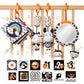 Tumama Black And White Baby Toys, High Contrast Baby Tummy Time Toys, Newborn Soft Books Mirror Rattles, Montessori Sensory Toys 0-12 Months, Hanging Infant Toys For Carseat Stroller Play Mat Crib