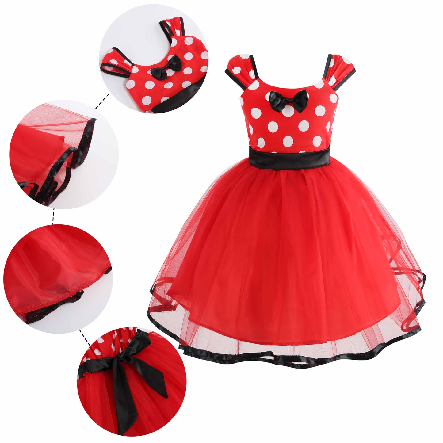 Gridamea Miney Mouse Dress For Girls Toddler Princess Costume Fancy Dress Up Party Birthday
