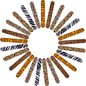 25 Pieces Animal Print Wristband Wild Animal Slap Bracelets Assorted Safari Print Slap Bracelet Deer Leopard Tiger Slap Bracelet