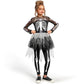 Spooktacular Creations Halloween Girls Skeleton Costume, Ghostly Skeleton Tutu Dress For Girls Halloween Dress Up, Role Play, Cosplay Party-L