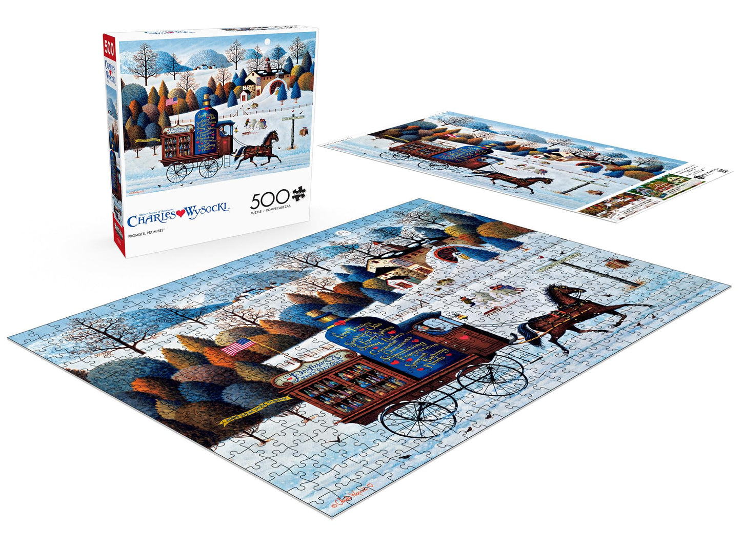 Buffalo Games 500 Piece Jigsaw Puzzle - Promises Promises - Large Multicolor Cardboard - Model 37010 - Perfect for Game Nights