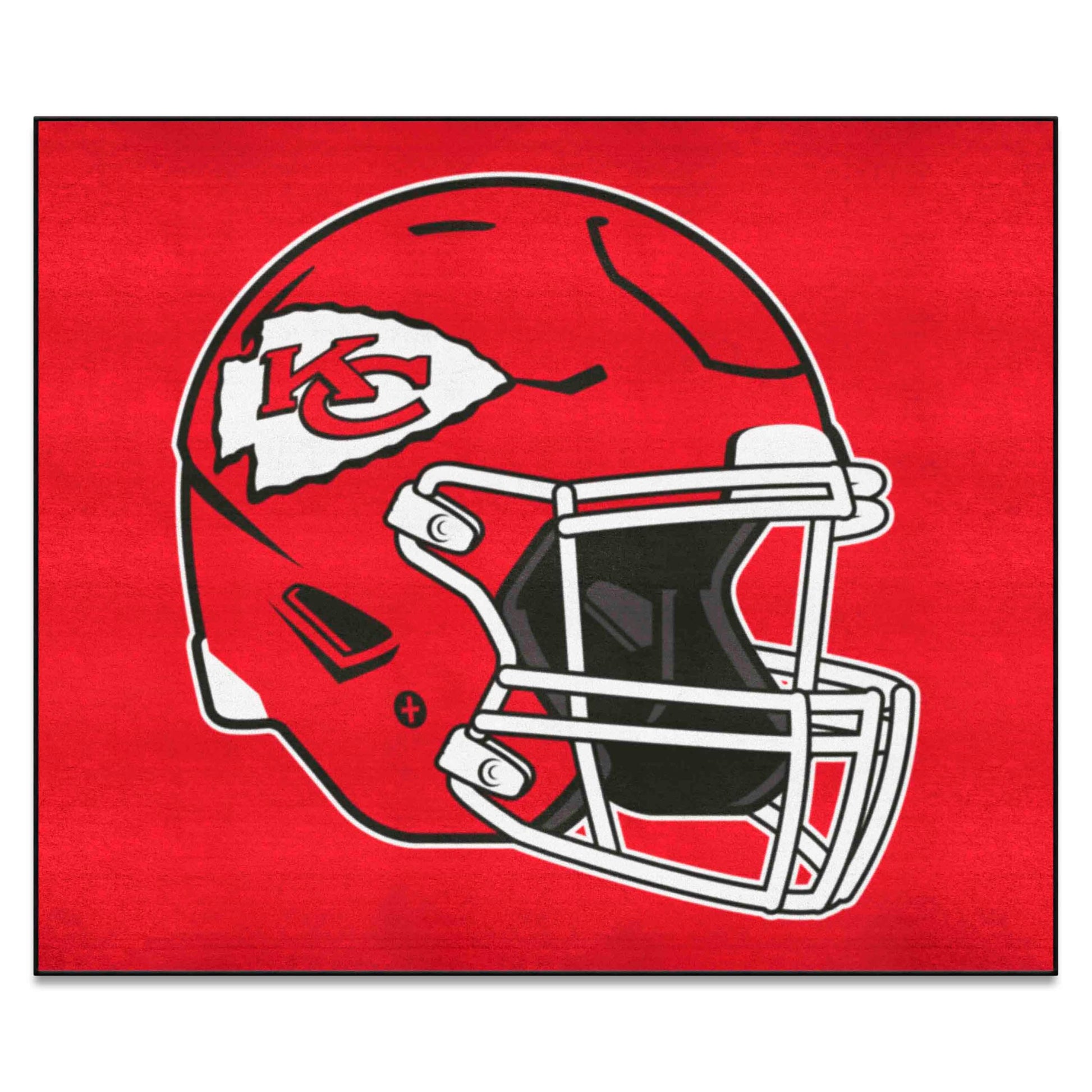 FANMATS 5787 Kansas City Chiefs Tailgater Rug - 5ft. x 6ft. Sports Fan Area Rug, Home Decor Rug and Tailgating Mat - Chiefs Helm