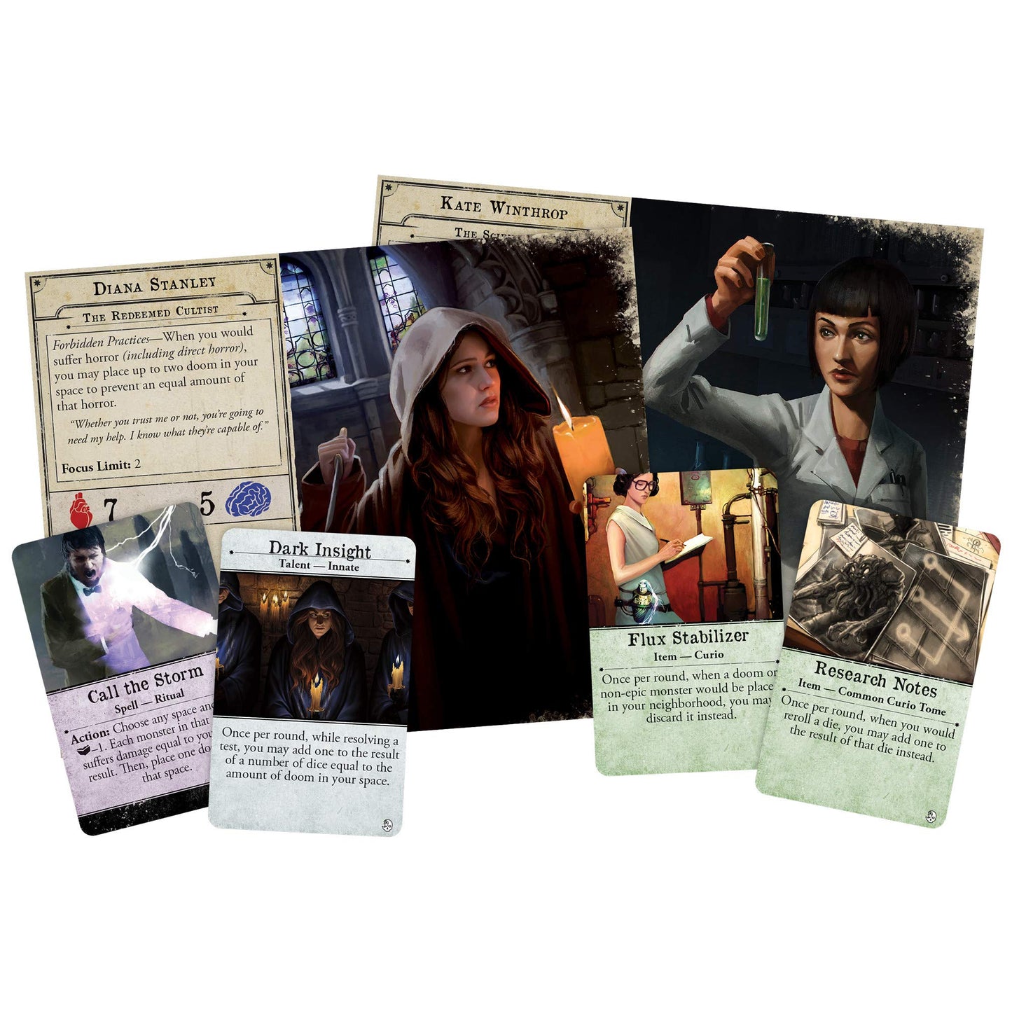 Arkham Horror The Dead Of Night Board Game Expansion - New Scenarios, Investigators, And Horrors! Cooperative Mystery Game, Ages