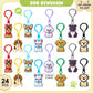 Jadive 24 Pack Puppy Dog Keychains Dog Party Favors Birthday Decorations Cute Animals Ornament Pendant for Christmas Boy Girl Gi