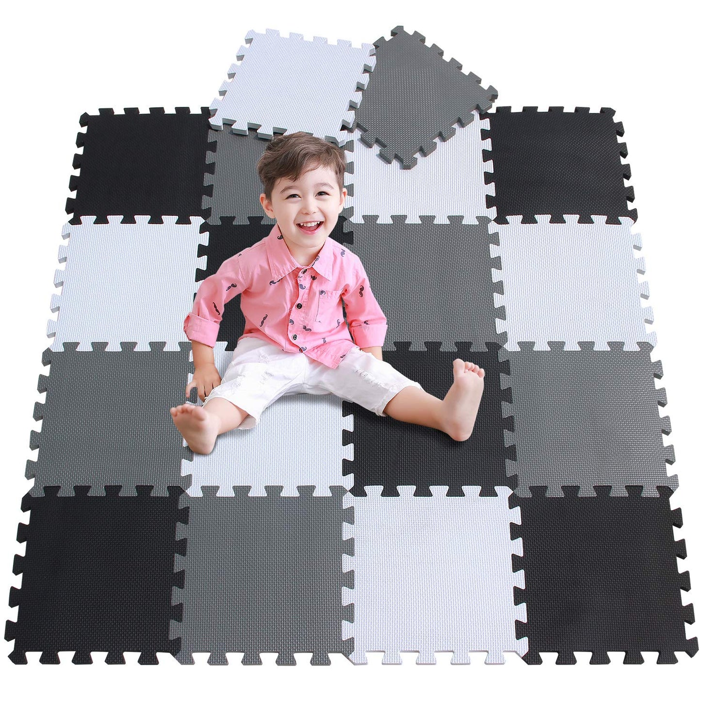Baby Play Mat|Foam Puzzle Floor Playmat for Infants Children Kids|Tummy Time Crawling Sit Interlocking Square Non Toxic Meiqicool 18 Piece Mat 101104112