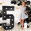 Imprsv Marquee Numbers Black Birthday Decorations: Large 4 Feet Tall Light Up Numbers 5Th 15Th 50Th 75Th Party Decor Big Mosaic
