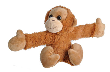 Wild Republic Huggers Orangutan Plush Toy, Slap Bracelet, Stuffed Animal, Kids Toys, 8'', Tan